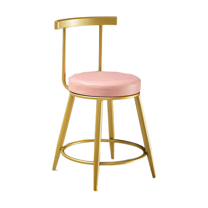 Nordic Style Upholstered Fabric Stools Armless Round Barstools for Home Clearhalo 'Bar Furniture' 'Bar Stools' 'bar_stools' 'furn' 'furn_bar_stools' 'Furniture' 'furniture_bar_stools' 'Kitchen & Dining Furniture' 4807486