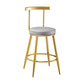 Nordic Style Upholstered Fabric Stools Armless Round Barstools for Home Grey 1 Piece Counter Stool(26"H) Clearhalo 'Bar Furniture' 'Bar Stools' 'bar_stools' 'furn' 'furn_bar_stools' 'Furniture' 'furniture_bar_stools' 'Kitchen & Dining Furniture' 4807487