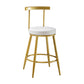 Nordic Style Upholstered Fabric Stools Armless Round Barstools for Home White 1 Piece Counter Stool(26"H) Clearhalo 'Bar Furniture' 'Bar Stools' 'bar_stools' 'furn' 'furn_bar_stools' 'Furniture' 'furniture_bar_stools' 'Kitchen & Dining Furniture' 4807489