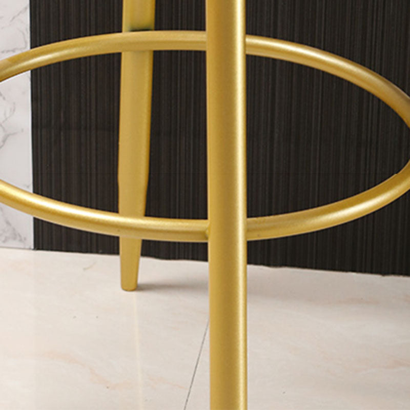 Nordic Style Upholstered Fabric Stools Armless Round Barstools for Home Clearhalo 'Bar Furniture' 'Bar Stools' 'bar_stools' 'furn' 'furn_bar_stools' 'Furniture' 'furniture_bar_stools' 'Kitchen & Dining Furniture' 4807490