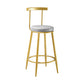 Nordic Style Upholstered Fabric Stools Armless Round Barstools for Home Grey 1 Piece Bar Stool(30"H) Clearhalo 'Bar Furniture' 'Bar Stools' 'bar_stools' 'furn' 'furn_bar_stools' 'Furniture' 'furniture_bar_stools' 'Kitchen & Dining Furniture' 4807494