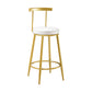 Nordic Style Upholstered Fabric Stools Armless Round Barstools for Home White 1 Piece Bar Stool(30"H) Clearhalo 'Bar Furniture' 'Bar Stools' 'bar_stools' 'furn' 'furn_bar_stools' 'Furniture' 'furniture_bar_stools' 'Kitchen & Dining Furniture' 4807496