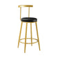 Nordic Style Upholstered Fabric Stools Armless Round Barstools for Home Black 1 Piece Bar Stool(30"H) Clearhalo 'Bar Furniture' 'Bar Stools' 'bar_stools' 'furn' 'furn_bar_stools' 'Furniture' 'furniture_bar_stools' 'Kitchen & Dining Furniture' 4807499