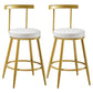 Nordic Style Upholstered Fabric Stools Armless Round Barstools for Home White 2 Piece Set Counter Stool(26"H) Clearhalo 'Bar Furniture' 'Bar Stools' 'bar_stools' 'furn' 'furn_bar_stools' 'Furniture' 'furniture_bar_stools' 'Kitchen & Dining Furniture' 4807505