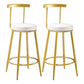 Nordic Style Upholstered Fabric Stools Armless Round Barstools for Home White 2 Piece Set Bar Stool(30"H) Clearhalo 'Bar Furniture' 'Bar Stools' 'bar_stools' 'furn' 'furn_bar_stools' 'Furniture' 'furniture_bar_stools' 'Kitchen & Dining Furniture' 4807509