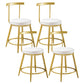 Nordic Style Upholstered Fabric Stools Armless Round Barstools for Home White 4 Piece Set Short Stool(18"H) Clearhalo 'Bar Furniture' 'Bar Stools' 'bar_stools' 'furn' 'furn_bar_stools' 'Furniture' 'furniture_bar_stools' 'Kitchen & Dining Furniture' 4807513