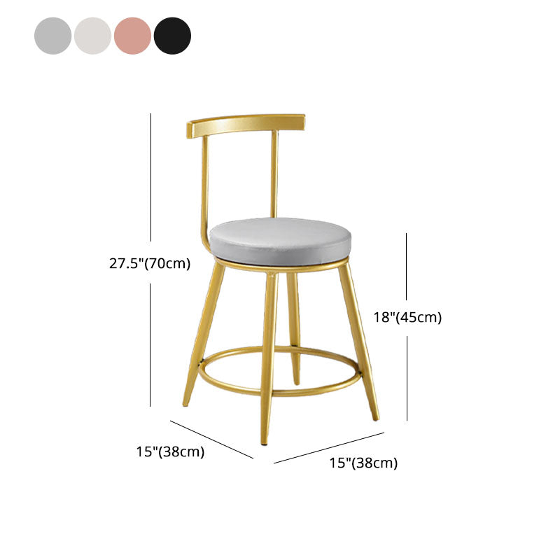 Nordic Style Upholstered Fabric Stools Armless Round Barstools for Home Clearhalo 'Bar Furniture' 'Bar Stools' 'bar_stools' 'furn' 'furn_bar_stools' 'Furniture' 'furniture_bar_stools' 'Kitchen & Dining Furniture' 4807524