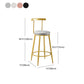 Nordic Style Upholstered Fabric Stools Armless Round Barstools for Home Clearhalo 'Bar Furniture' 'Bar Stools' 'bar_stools' 'furn' 'furn_bar_stools' 'Furniture' 'furniture_bar_stools' 'Kitchen & Dining Furniture' 4807526