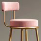 Nordic Style Upholstered Fabric Stools Armless Round Barstools for Home Use Clearhalo 'Bar Furniture' 'Bar Stools' 'bar_stools' 'furn' 'furn_bar_stools' 'Furniture' 'furniture_bar_stools' 'Kitchen & Dining Furniture' 4807567