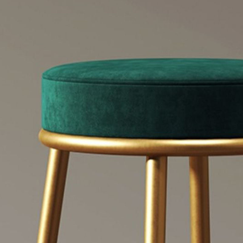 Nordic Style Upholstered Fabric Stools Armless Round Barstools for Home Use Clearhalo 'Bar Furniture' 'Bar Stools' 'bar_stools' 'furn' 'furn_bar_stools' 'Furniture' 'furniture_bar_stools' 'Kitchen & Dining Furniture' 4807568