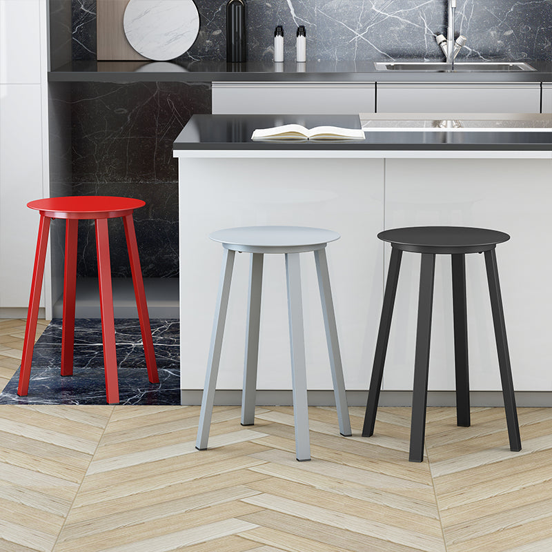 Modern Design Backless Swivel Barstools for Home Armless Stools with Metal Base Clearhalo 'Bar Furniture' 'Bar Stools' 'bar_stools' 'furn' 'furn_bar_stools' 'Furniture' 'furniture_bar_stools' 'Kitchen & Dining Furniture' 4807583