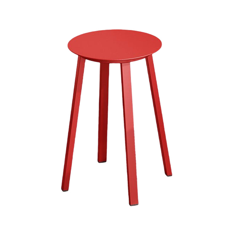 Modern Design Backless Swivel Barstools for Home Armless Stools with Metal Base Red 1 Piece Clearhalo 'Bar Furniture' 'Bar Stools' 'bar_stools' 'furn' 'furn_bar_stools' 'Furniture' 'furniture_bar_stools' 'Kitchen & Dining Furniture' 4807585