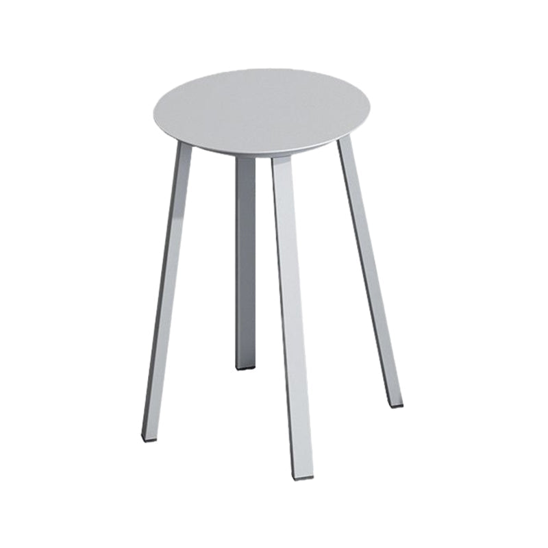 Modern Design Backless Swivel Barstools for Home Armless Stools with Metal Base Silver Gray 1 Piece Clearhalo 'Bar Furniture' 'Bar Stools' 'bar_stools' 'furn' 'furn_bar_stools' 'Furniture' 'furniture_bar_stools' 'Kitchen & Dining Furniture' 4807588