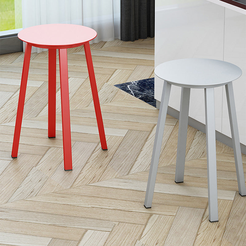 Modern Design Backless Swivel Barstools for Home Armless Stools with Metal Base Clearhalo 'Bar Furniture' 'Bar Stools' 'bar_stools' 'furn' 'furn_bar_stools' 'Furniture' 'furniture_bar_stools' 'Kitchen & Dining Furniture' 4807590