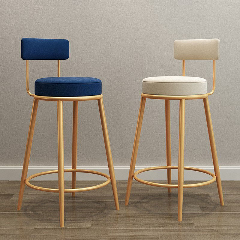 Nordic Design Low Back Armless Stools with Cushion Upholstered Counter Height Stool Clearhalo 'Bar Furniture' 'Bar Stools' 'bar_stools' 'furn' 'furn_bar_stools' 'Furniture' 'furniture_bar_stools' 'Kitchen & Dining Furniture' 4807608