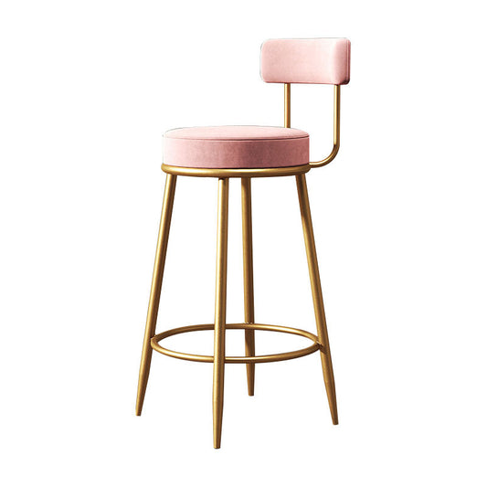 Nordic Design Low Back Armless Stools with Cushion Upholstered Counter Height Stool Clearhalo 'Bar Furniture' 'Bar Stools' 'bar_stools' 'furn' 'furn_bar_stools' 'Furniture' 'furniture_bar_stools' 'Kitchen & Dining Furniture' 4807616
