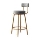 Nordic Design Low Back Armless Stools with Cushion Upholstered Counter Height Stool Grey 1 Piece Clearhalo 'Bar Furniture' 'Bar Stools' 'bar_stools' 'furn' 'furn_bar_stools' 'Furniture' 'furniture_bar_stools' 'Kitchen & Dining Furniture' 4807619