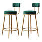 Nordic Design Low Back Armless Stools with Cushion Upholstered Counter Height Stool Blackish Green 2 Piece Set Clearhalo 'Bar Furniture' 'Bar Stools' 'bar_stools' 'furn' 'furn_bar_stools' 'Furniture' 'furniture_bar_stools' 'Kitchen & Dining Furniture' 4807625