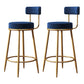 Nordic Design Low Back Armless Stools with Cushion Upholstered Counter Height Stool Blue 2 Piece Set Clearhalo 'Bar Furniture' 'Bar Stools' 'bar_stools' 'furn' 'furn_bar_stools' 'Furniture' 'furniture_bar_stools' 'Kitchen & Dining Furniture' 4807626