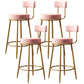 Nordic Design Low Back Armless Stools with Cushion Upholstered Counter Height Stool Pink 4 Piece Set Clearhalo 'Bar Furniture' 'Bar Stools' 'bar_stools' 'furn' 'furn_bar_stools' 'Furniture' 'furniture_bar_stools' 'Kitchen & Dining Furniture' 4807633