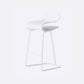 Contemporary Footrest Low Back Barstool Plastic Matte Finish Coffee Shop Stool White 1 Piece Counter Stool(26"H) Clearhalo 'Bar Furniture' 'Bar Stools' 'bar_stools' 'furn' 'furn_bar_stools' 'Furniture' 'furniture_bar_stools' 'Kitchen & Dining Furniture' 4807651