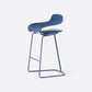 Contemporary Footrest Low Back Barstool Plastic Matte Finish Coffee Shop Stool Blue 1 Piece Counter Stool(26"H) Clearhalo 'Bar Furniture' 'Bar Stools' 'bar_stools' 'furn' 'furn_bar_stools' 'Furniture' 'furniture_bar_stools' 'Kitchen & Dining Furniture' 4807660