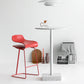 Contemporary Footrest Low Back Barstool Plastic Matte Finish Coffee Shop Stool Clearhalo 'Bar Furniture' 'Bar Stools' 'bar_stools' 'furn' 'furn_bar_stools' 'Furniture' 'furniture_bar_stools' 'Kitchen & Dining Furniture' 4807666