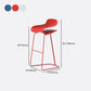Contemporary Footrest Low Back Barstool Plastic Matte Finish Coffee Shop Stool Clearhalo 'Bar Furniture' 'Bar Stools' 'bar_stools' 'furn' 'furn_bar_stools' 'Furniture' 'furniture_bar_stools' 'Kitchen & Dining Furniture' 4807670