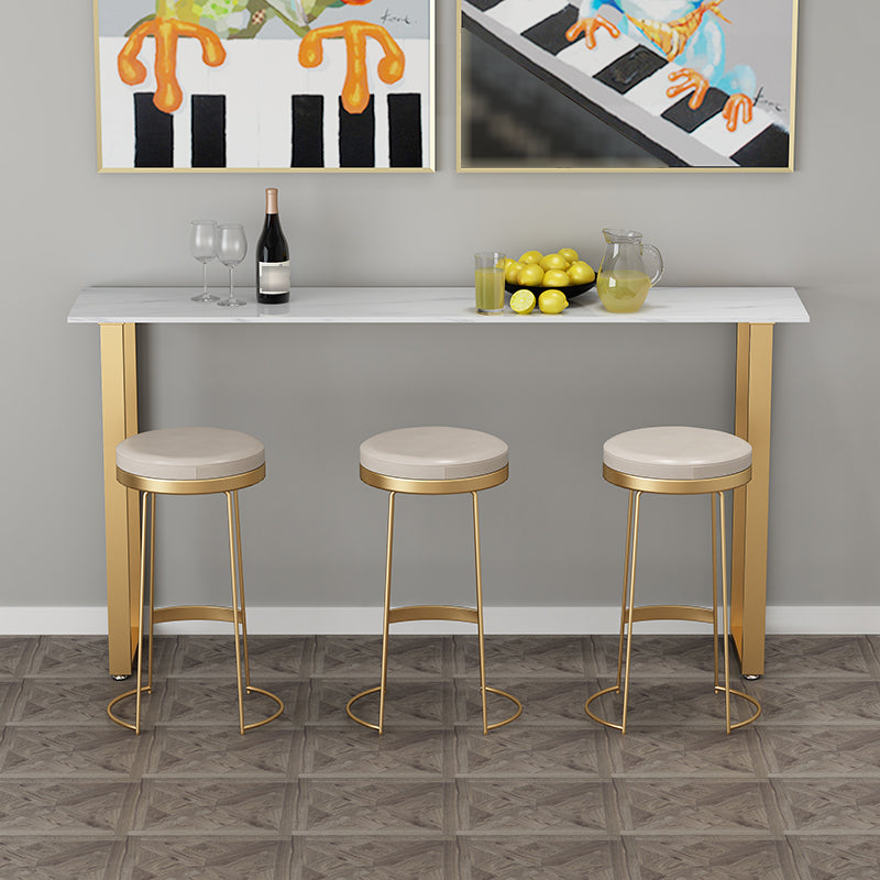 Scandinavian Backless Round BarStools for Home Upholstered Counter Height Stool Clearhalo 'Bar Furniture' 'Bar Stools' 'bar_stools' 'furn' 'furn_bar_stools' 'Furniture' 'furniture_bar_stools' 'Kitchen & Dining Furniture' 4807674