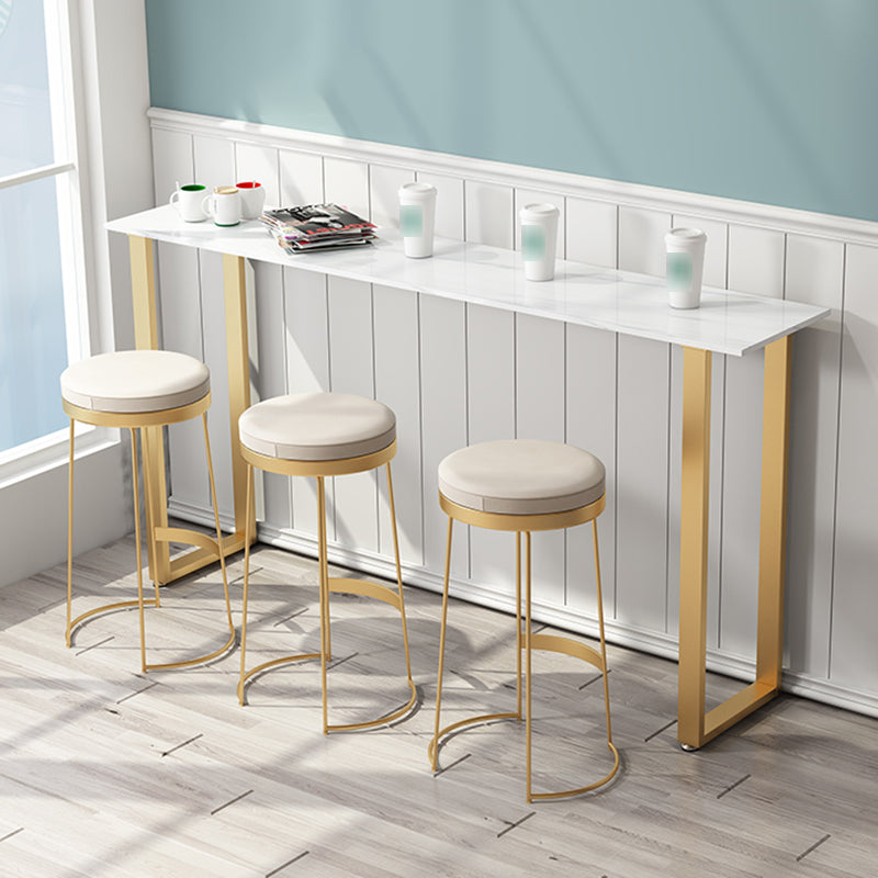 Scandinavian Backless Round BarStools for Home Upholstered Counter Height Stool Clearhalo 'Bar Furniture' 'Bar Stools' 'bar_stools' 'furn' 'furn_bar_stools' 'Furniture' 'furniture_bar_stools' 'Kitchen & Dining Furniture' 4807681