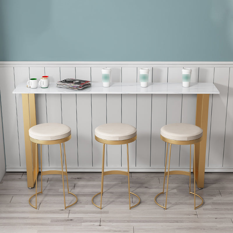 Scandinavian Backless Round BarStools for Home Upholstered Counter Height Stool Clearhalo 'Bar Furniture' 'Bar Stools' 'bar_stools' 'furn' 'furn_bar_stools' 'Furniture' 'furniture_bar_stools' 'Kitchen & Dining Furniture' 4807682
