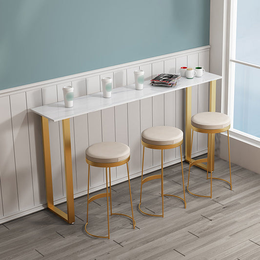 Scandinavian Backless Round BarStools for Home Upholstered Counter Height Stool Clearhalo 'Bar Furniture' 'Bar Stools' 'bar_stools' 'furn' 'furn_bar_stools' 'Furniture' 'furniture_bar_stools' 'Kitchen & Dining Furniture' 4807683