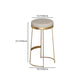 Scandinavian Backless Round BarStools for Home Upholstered Counter Height Stool Clearhalo 'Bar Furniture' 'Bar Stools' 'bar_stools' 'furn' 'furn_bar_stools' 'Furniture' 'furniture_bar_stools' 'Kitchen & Dining Furniture' 4807686