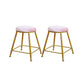 Nordic Design Stackable Backless Barstools for Home Upholstered Bar Stools Pink 2 Piece Set Short Stool(18"H) Clearhalo 'Bar Furniture' 'Bar Stools' 'bar_stools' 'furn' 'furn_bar_stools' 'Furniture' 'furniture_bar_stools' 'Kitchen & Dining Furniture' 4807690