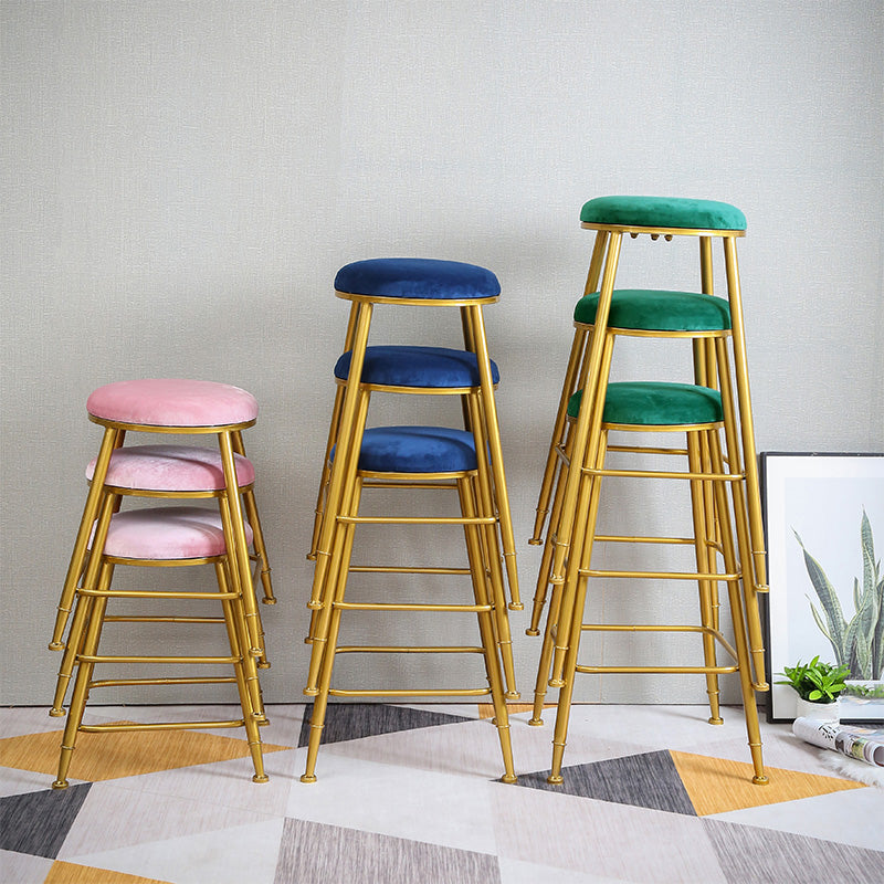 Nordic Design Stackable Backless Barstools for Home Upholstered Bar Stools Clearhalo 'Bar Furniture' 'Bar Stools' 'bar_stools' 'furn' 'furn_bar_stools' 'Furniture' 'furniture_bar_stools' 'Kitchen & Dining Furniture' 4807695