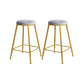 Nordic Design Stackable Backless Barstools for Home Upholstered Bar Stools Grey 2 Piece Set Counter Stool(26"H) Clearhalo 'Bar Furniture' 'Bar Stools' 'bar_stools' 'furn' 'furn_bar_stools' 'Furniture' 'furniture_bar_stools' 'Kitchen & Dining Furniture' 4807696