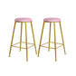 Nordic Design Stackable Backless Barstools for Home Upholstered Bar Stools Pink 2 Piece Set Bar Stool(30"H) Clearhalo 'Bar Furniture' 'Bar Stools' 'bar_stools' 'furn' 'furn_bar_stools' 'Furniture' 'furniture_bar_stools' 'Kitchen & Dining Furniture' 4807706