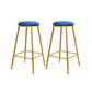 Nordic Design Stackable Backless Barstools for Home Upholstered Bar Stools Blue 2 Piece Set Bar Stool(30"H) Clearhalo 'Bar Furniture' 'Bar Stools' 'bar_stools' 'furn' 'furn_bar_stools' 'Furniture' 'furniture_bar_stools' 'Kitchen & Dining Furniture' 4807708