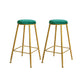 Nordic Design Stackable Backless Barstools for Home Upholstered Bar Stools Green 2 Piece Set Bar Stool(30"H) Clearhalo 'Bar Furniture' 'Bar Stools' 'bar_stools' 'furn' 'furn_bar_stools' 'Furniture' 'furniture_bar_stools' 'Kitchen & Dining Furniture' 4807710