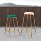 Nordic Design Stackable Backless Barstools for Home Upholstered Bar Stools with Metal Legs Clearhalo 'Bar Furniture' 'Bar Stools' 'bar_stools' 'furn' 'furn_bar_stools' 'Furniture' 'furniture_bar_stools' 'Kitchen & Dining Furniture' 4807723