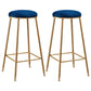 Nordic Design Stackable Backless Barstools for Home Upholstered Bar Stools with Metal Legs Blue 2 Piece Set Bar Stool(30"H) Clearhalo 'Bar Furniture' 'Bar Stools' 'bar_stools' 'furn' 'furn_bar_stools' 'Furniture' 'furniture_bar_stools' 'Kitchen & Dining Furniture' 4807731