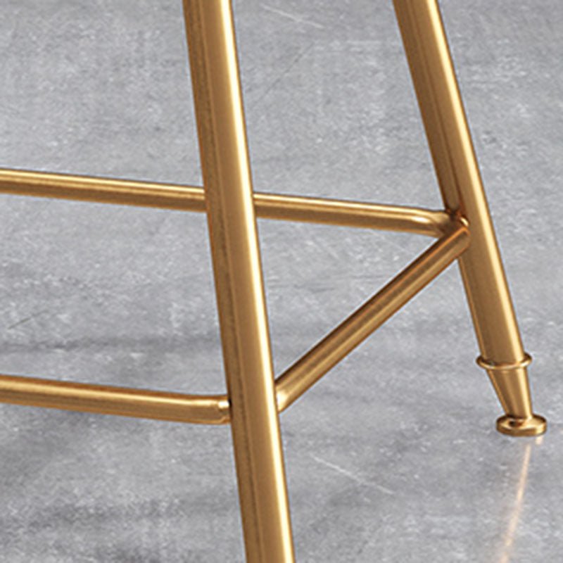 Nordic Design Stackable Backless Barstools for Home Upholstered Bar Stools with Metal Legs Clearhalo 'Bar Furniture' 'Bar Stools' 'bar_stools' 'furn' 'furn_bar_stools' 'Furniture' 'furniture_bar_stools' 'Kitchen & Dining Furniture' 4807732