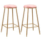 Nordic Design Stackable Backless Barstools for Home Upholstered Bar Stools with Metal Legs Pink 2 Piece Set Bar Stool(30"H) Clearhalo 'Bar Furniture' 'Bar Stools' 'bar_stools' 'furn' 'furn_bar_stools' 'Furniture' 'furniture_bar_stools' 'Kitchen & Dining Furniture' 4807733