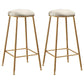 Nordic Design Stackable Backless Barstools for Home Upholstered Bar Stools with Metal Legs White 2 Piece Set Bar Stool(30"H) Clearhalo 'Bar Furniture' 'Bar Stools' 'bar_stools' 'furn' 'furn_bar_stools' 'Furniture' 'furniture_bar_stools' 'Kitchen & Dining Furniture' 4807734