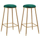 Nordic Design Stackable Backless Barstools for Home Upholstered Bar Stools with Metal Legs Green 2 Piece Set Bar Stool(30"H) Clearhalo 'Bar Furniture' 'Bar Stools' 'bar_stools' 'furn' 'furn_bar_stools' 'Furniture' 'furniture_bar_stools' 'Kitchen & Dining Furniture' 4807737