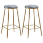 Nordic Design Stackable Backless Barstools for Home Upholstered Bar Stools with Metal Legs Grey 2 Piece Set Bar Stool(30"H) Clearhalo 'Bar Furniture' 'Bar Stools' 'bar_stools' 'furn' 'furn_bar_stools' 'Furniture' 'furniture_bar_stools' 'Kitchen & Dining Furniture' 4807740