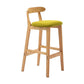 Scandinavian Upholstered Low Back Footrest Stool Matte Finish Rubberwood Barstool Light Green 1 Piece Clearhalo 'Bar Furniture' 'Bar Stools' 'bar_stools' 'furn' 'furn_bar_stools' 'Furniture' 'furniture_bar_stools' 'Kitchen & Dining Furniture' 4807772