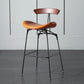 Industrial Footrest Low Back Barstool Matte Finish Leather Milk Tea Shop Stool Clearhalo 'Bar Furniture' 'Bar Stools' 'bar_stools' 'furn' 'furn_bar_stools' 'Furniture' 'furniture_bar_stools' 'Kitchen & Dining Furniture' 4807831