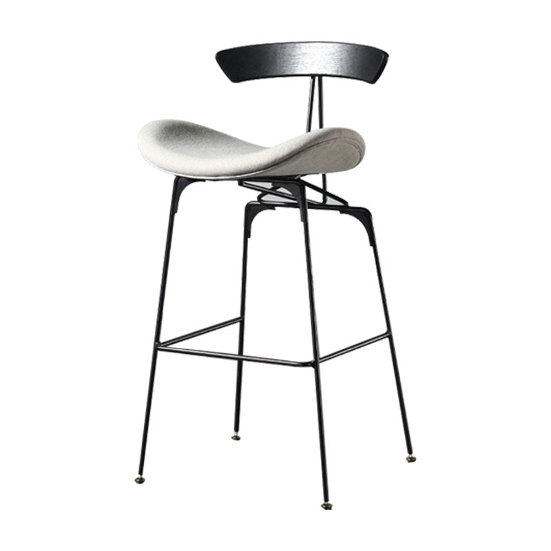 Industrial Footrest Low Back Barstool Matte Finish Leather Milk Tea Shop Stool Clearhalo 'Bar Furniture' 'Bar Stools' 'bar_stools' 'furn' 'furn_bar_stools' 'Furniture' 'furniture_bar_stools' 'Kitchen & Dining Furniture' 4807832