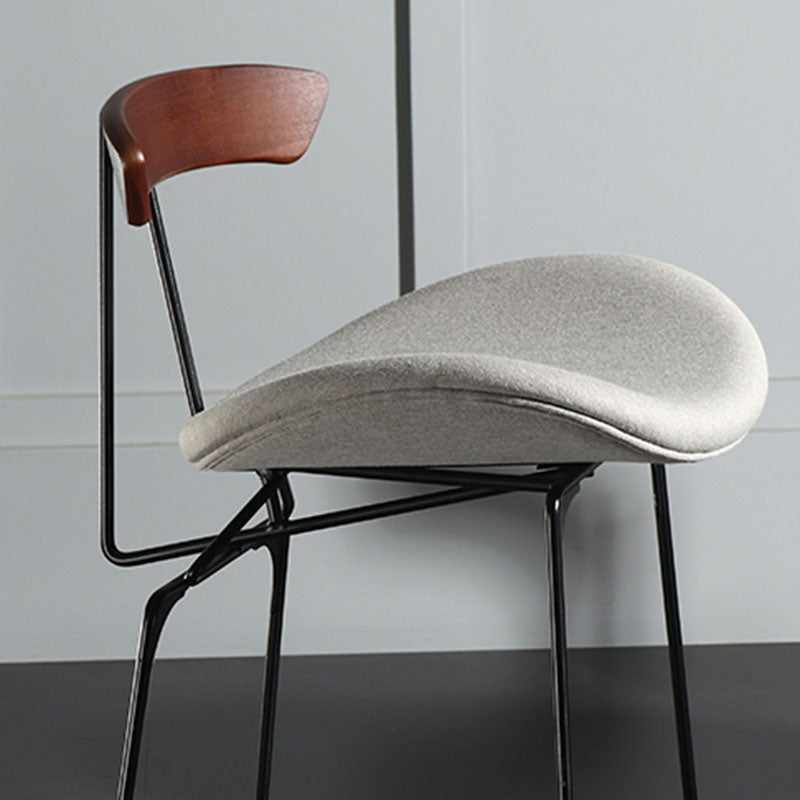 Industrial Footrest Low Back Barstool Matte Finish Leather Milk Tea Shop Stool Clearhalo 'Bar Furniture' 'Bar Stools' 'bar_stools' 'furn' 'furn_bar_stools' 'Furniture' 'furniture_bar_stools' 'Kitchen & Dining Furniture' 4807838